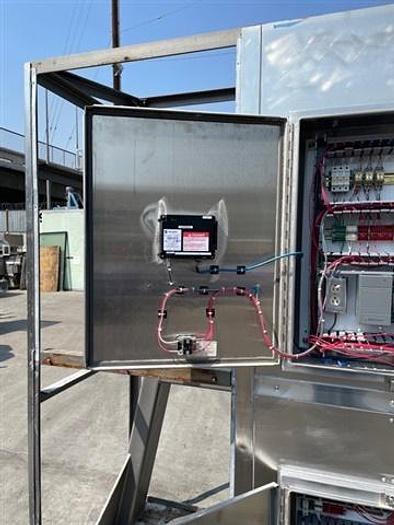 Used 30 CU. FT. GEMCOMATIC SLANT CONE BLENDER WITH DRUM LIFT - S/S