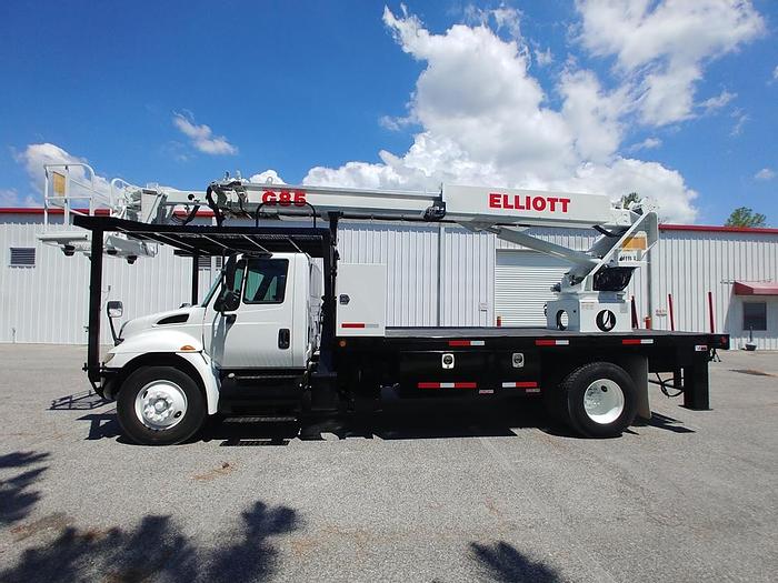 Used Elliott G85R Sign Crane on 2012 International 4300 4x2 Reg Cab Flatbed Truck - 84733
