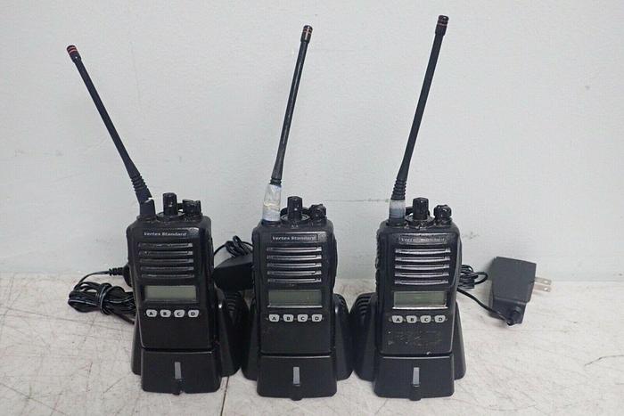 Used Vertex Standard VX-354-G7-5 UHF Two-Way Radio w/ Charger & AC Adapter 788026126651