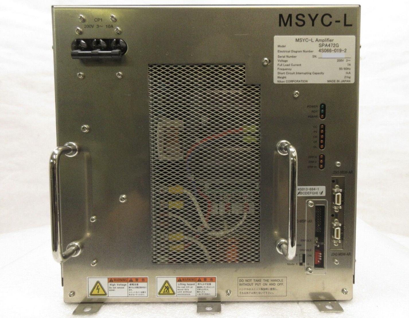 Used Nikon 4S066-019-2 MSYC-L Amplifier SPA472G 4S013-684-1 Used Working