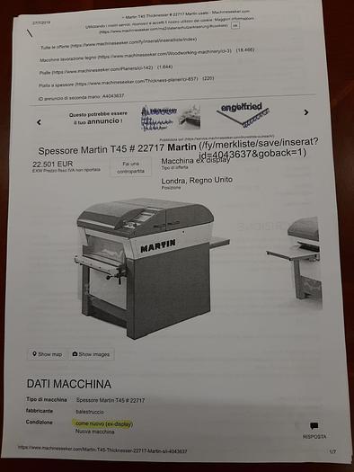 Usato 2004 Otto Martin Maschinenbau Gmbh T45