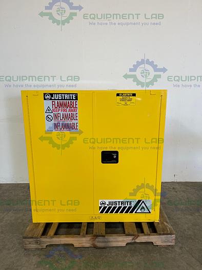 Used JustRite Sure-Grip EX 30 Gallon Flammable Cabinet w/ Self Close Doors
