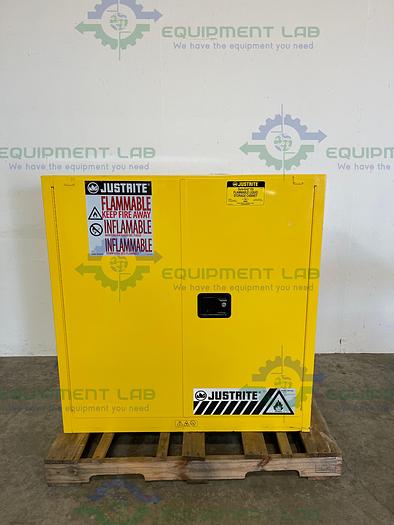 Used JustRite  Sure-Grip EX 30 Gallon Flammable Cabinet w/ Self Close Doors