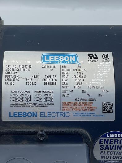 Used Leeson C6T17FC1G