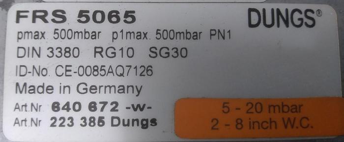 Gasdruckregelgerät, FRS 5065, Dungs, neu