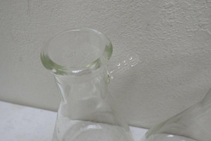 Used Lot of 5 Pyrex 5340 500mL Glass Filter Flasks