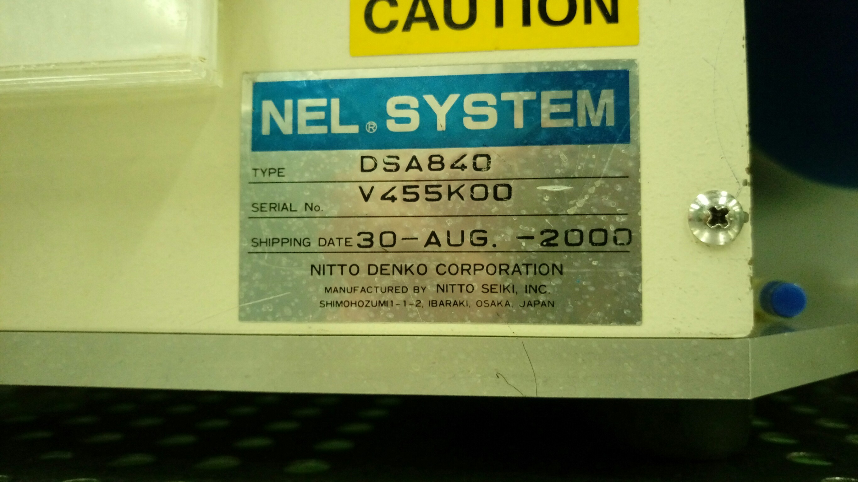 Used 2000 Nitto DSA840 tape laminator