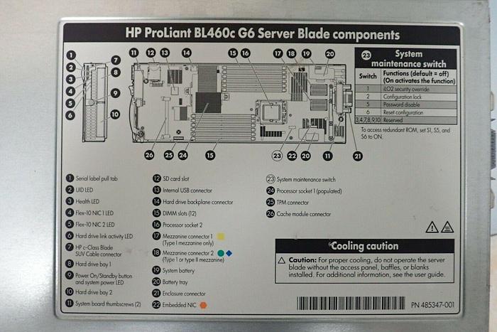 Used HP ProLiant BL460c G6 Blade Server
