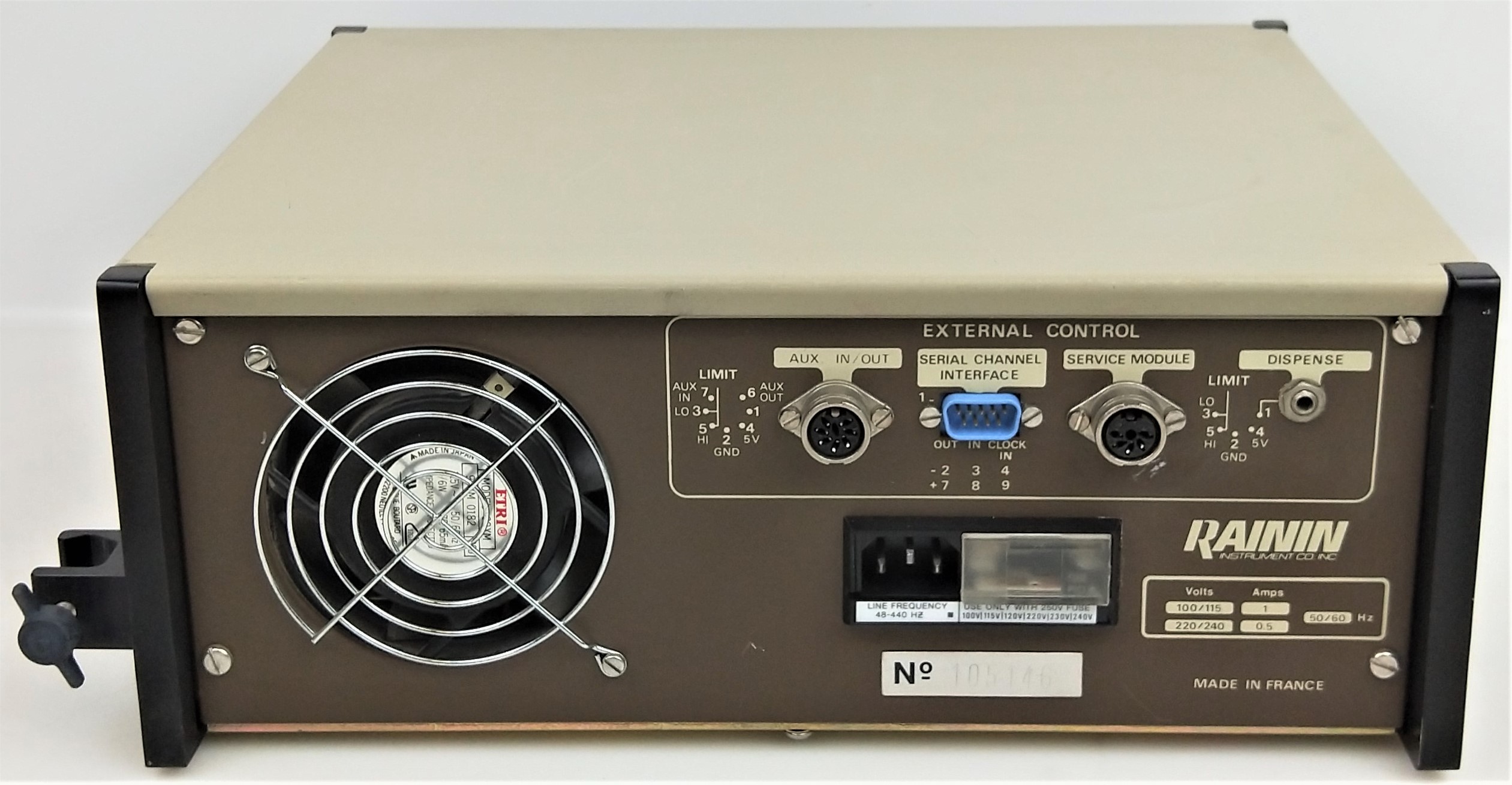 Used Rainin Rabbit HP-HPX Solvent Delivery System with Pressure Monitor