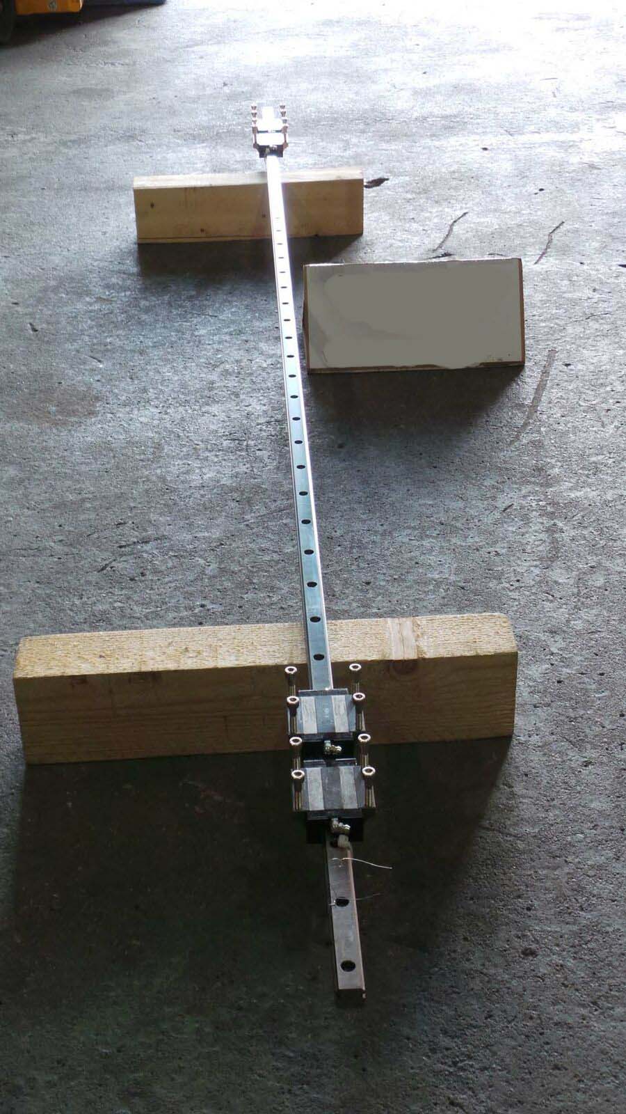 Used NSK Ltd Japan LH20 Linear, With 4 Bearing Guide Rail, LH20 / ( Rail 2.25 Meter Long ) / Bearing Guide Width is 6.3 cm / NSK Japan