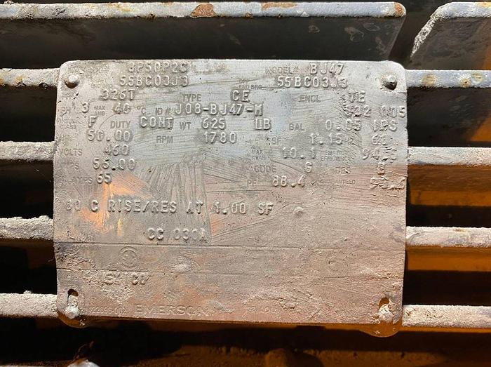 Used 50 HP MOTOR WITH GOULDS PUMP