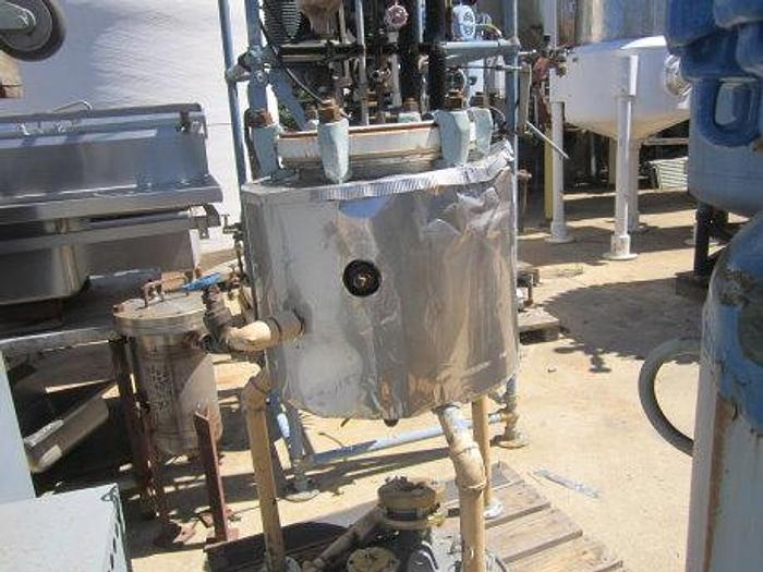 Used Reactor, 10 Gallon, Glass Lined, 100 PSI, Jkt, Pfaudler, #S738231