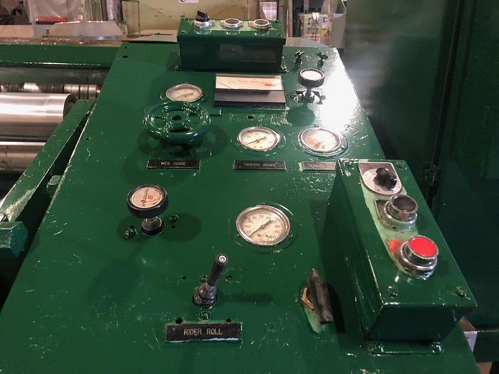 Used 40" WIDE STANFORD SLITTER REWINDER MODEL 212 40" OD UNWIND/REWIND 2000 FPM