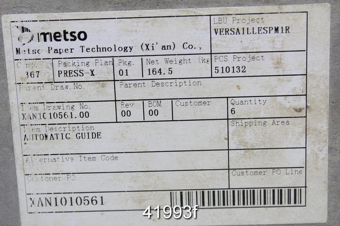 Used Metso Saddle Type Automatic Felt Guide #41993