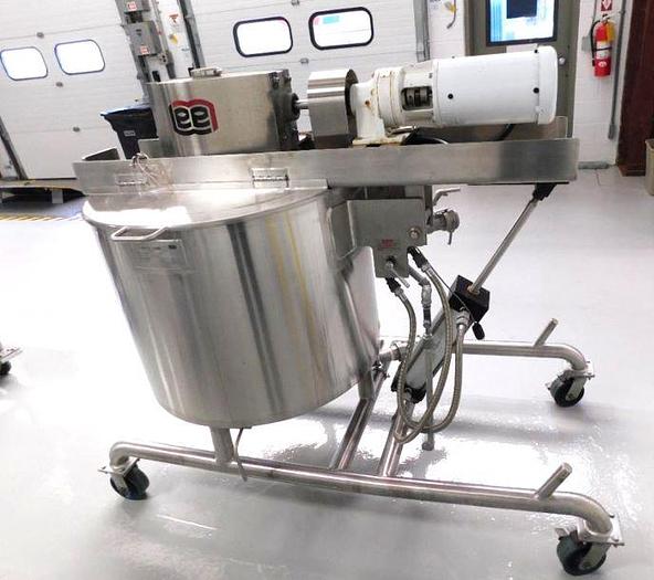 Used 40 GALLON LEE DOUBLE MOTION MIX KETTLE - S/S - 40 PSI JACKET