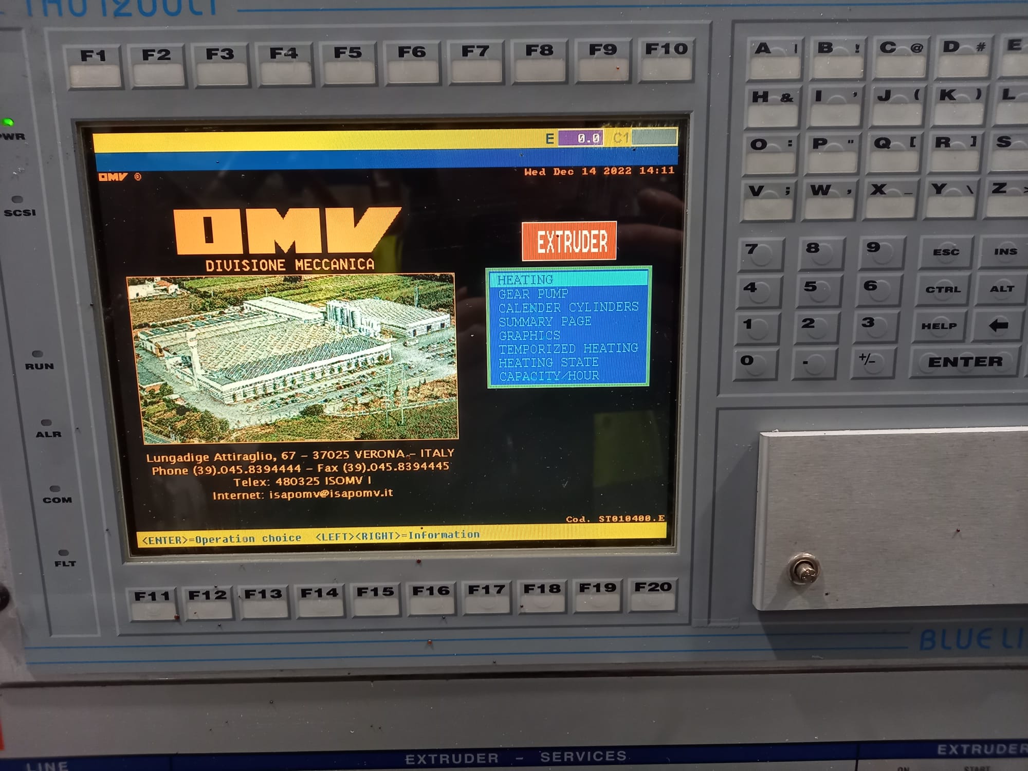 Used 2001 OMV Inline Extruder