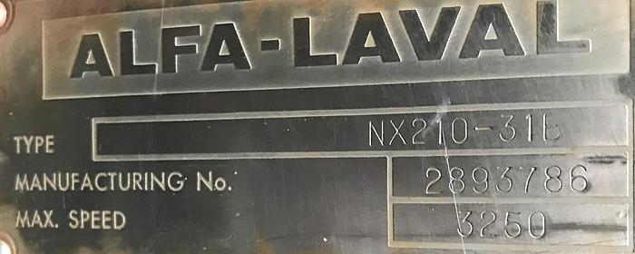 Used Alfa-Laval NX210-31B