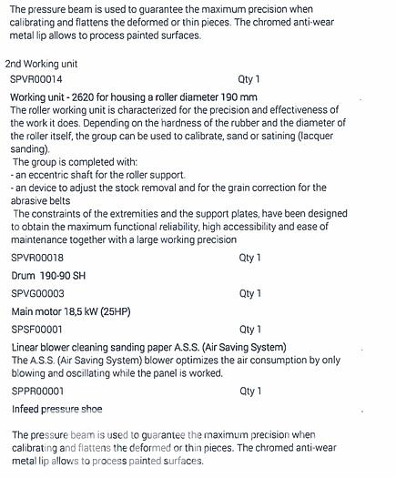 Used 2019 Viet Opera 5 Wide Belt Sander