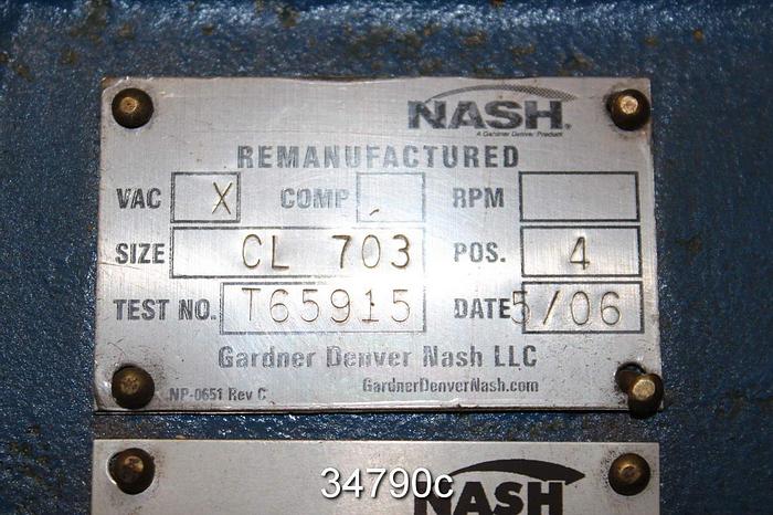 Refurbished Nash CL-703 Vacuum Pump, Pos. 4 #34790