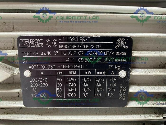 Used Edwards E2M28 Rotary Vacuum Pump 21 CFM w/ 1.2 HP Motor 240V