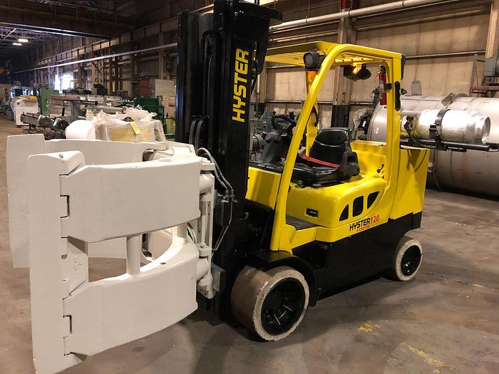 Used 12,000 POUND HYSTER MODEL S120FTPRS ROLL CLAMP TRUCK MFG. 2008