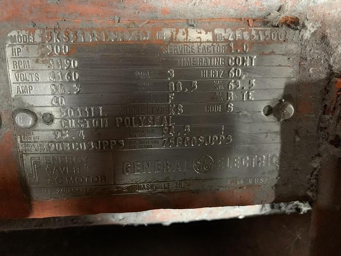 Used GENERAL ELECTRIC MOTOR  900 HP