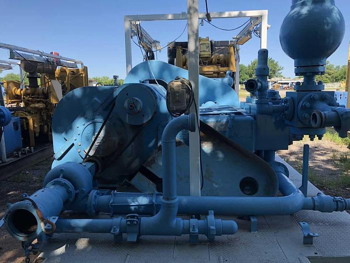 Used PZ-9 Gardner Denver 1000 HP Mud Pump powered by D-398B CAT Power Unit