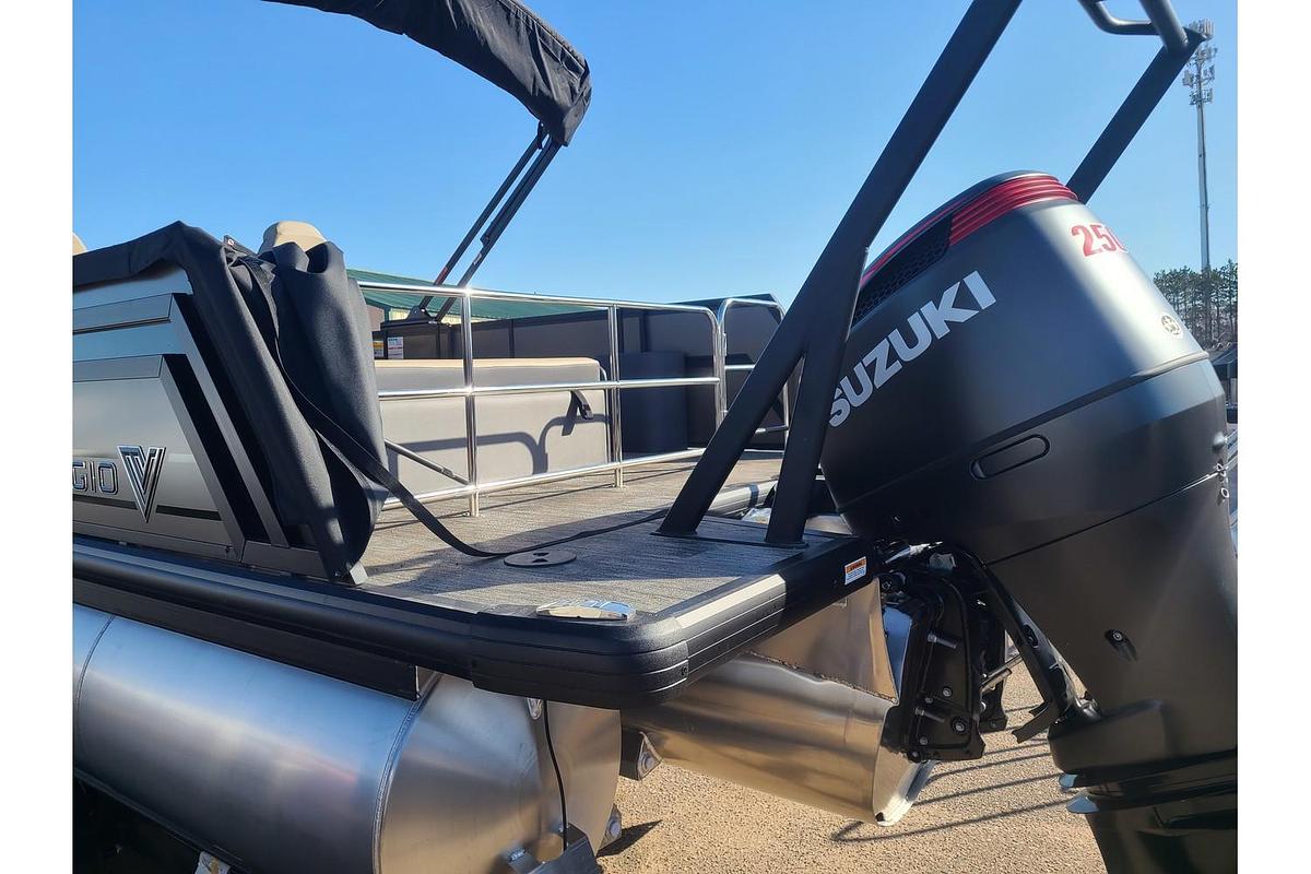 2024 Viaggio Lago Z 24S Tritoon With A 200HP Suzuki Motor & Yacht Club Trailer