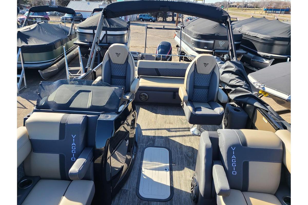 2024 Viaggio Lago Z 24S Tritoon With A 200HP Suzuki Motor & Yacht Club Trailer