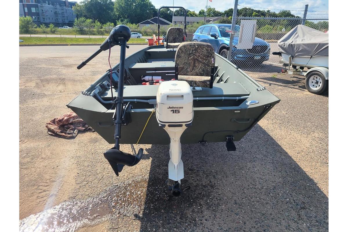 Used 2005 Alumacraft MV1648 W/ Jon Boat W/ 15HP Johnson Motor & Trailer
