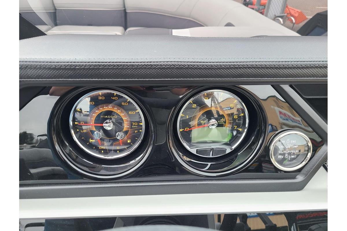 2025 Viaggio Lago X22U Tritoon With A 150HP Suzuki Motor & Yacht Club Trailer