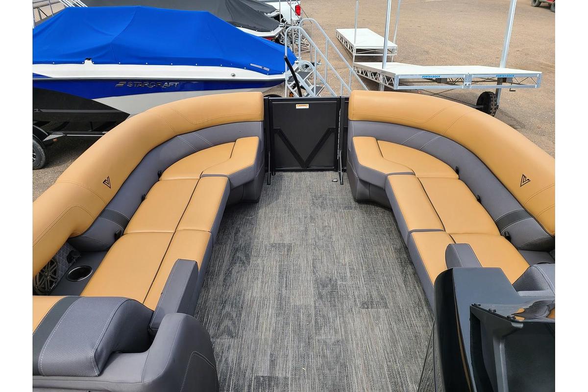 2025 Viaggio Lago Z24U Tritoon With A 200HP Suzuki Motor & Yacht Club Trailer