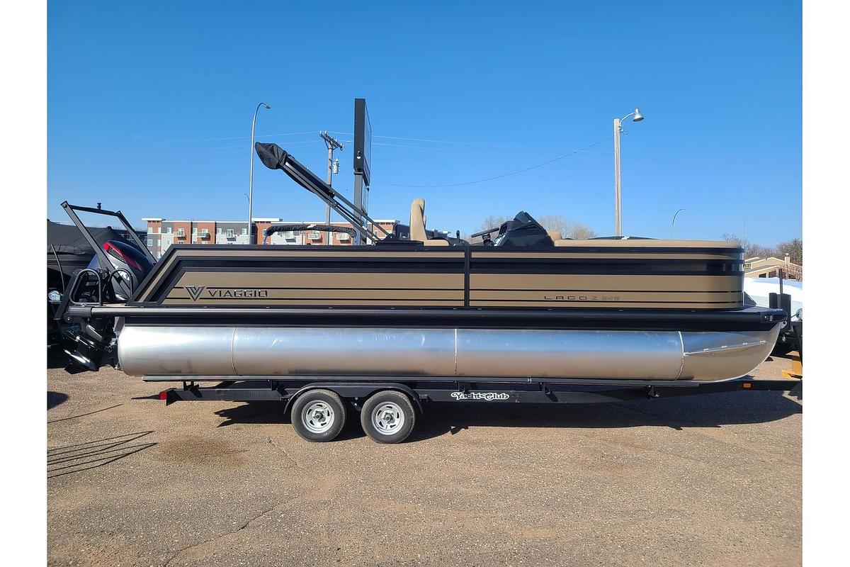 2024 Viaggio Lago Z 24S Tritoon With A 200HP Suzuki Motor & Yacht Club Trailer
