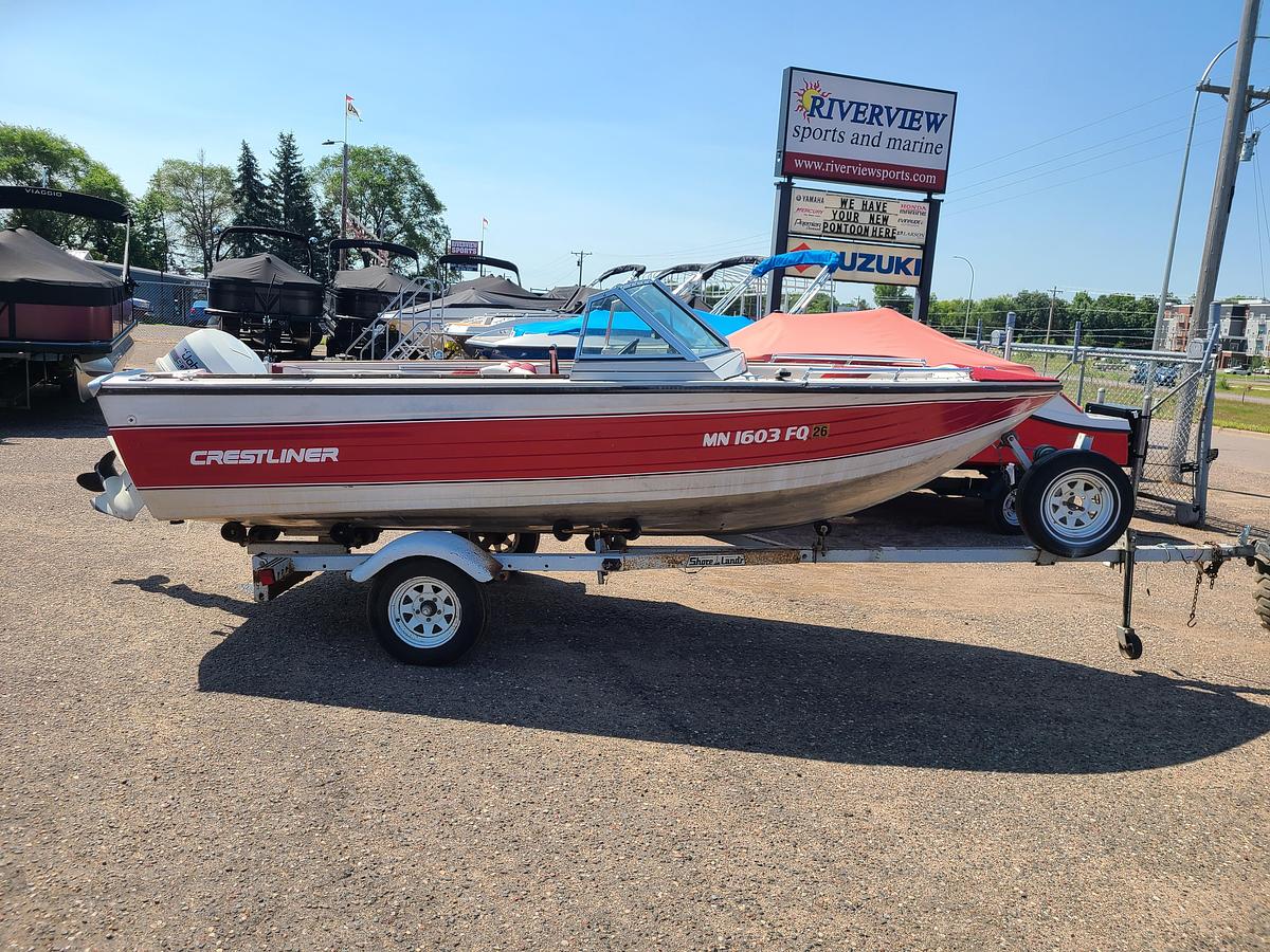 Used 1990 Crestliner 1600 W/ A 90HP Johnson Motor & Trailer