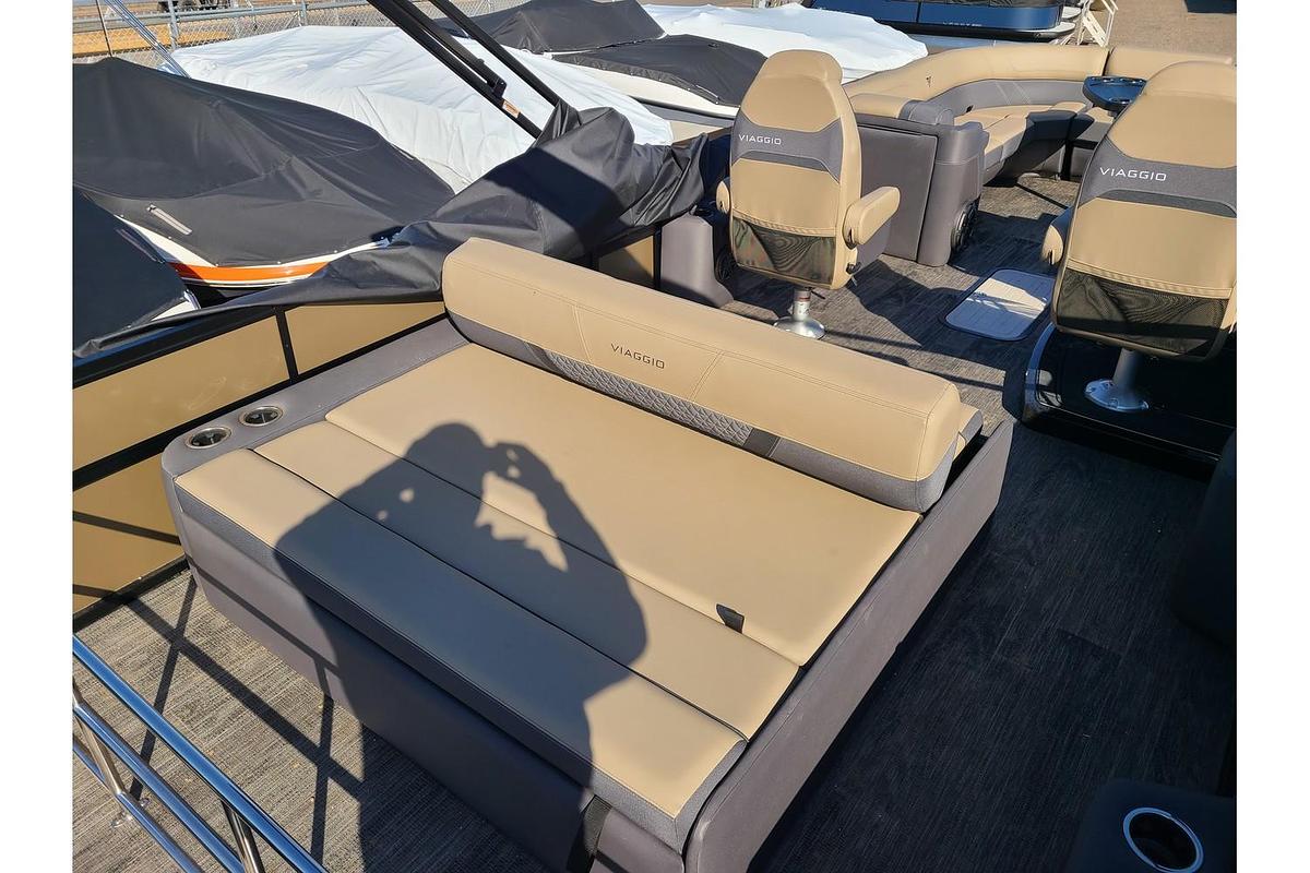 2024 Viaggio Lago Z 24S Tritoon With A 200HP Suzuki Motor & Yacht Club Trailer