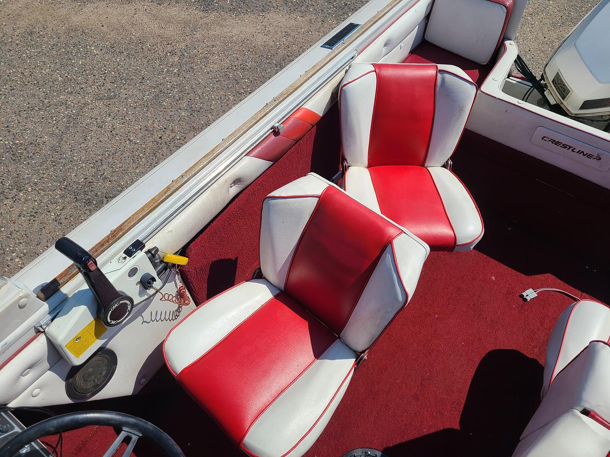 Used 1990 Crestliner 1600 W/ A 90HP Johnson Motor & Trailer