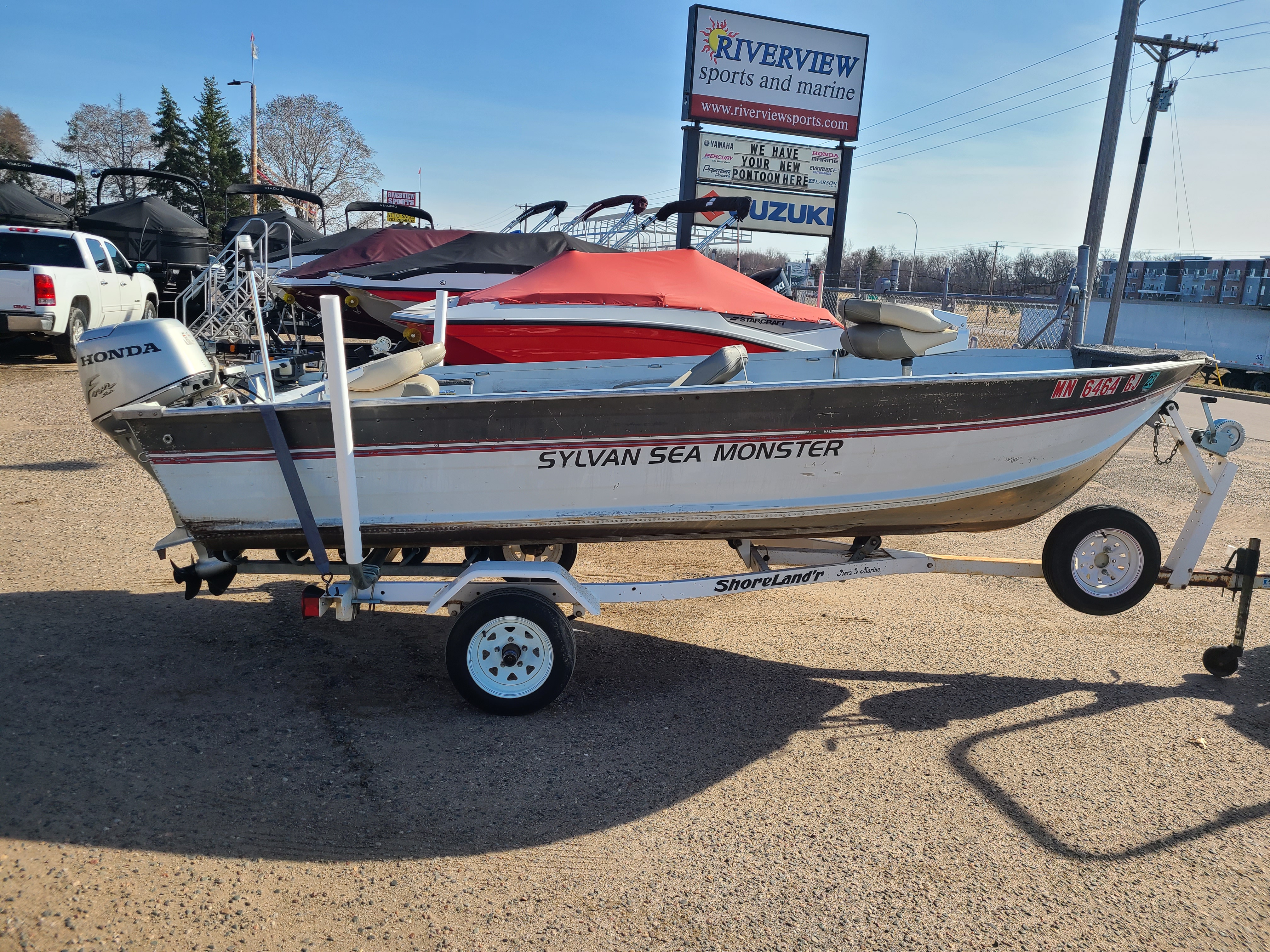 Used 1989 Sylvan Sea Monster W/ 25HP Honda 4-Stroke