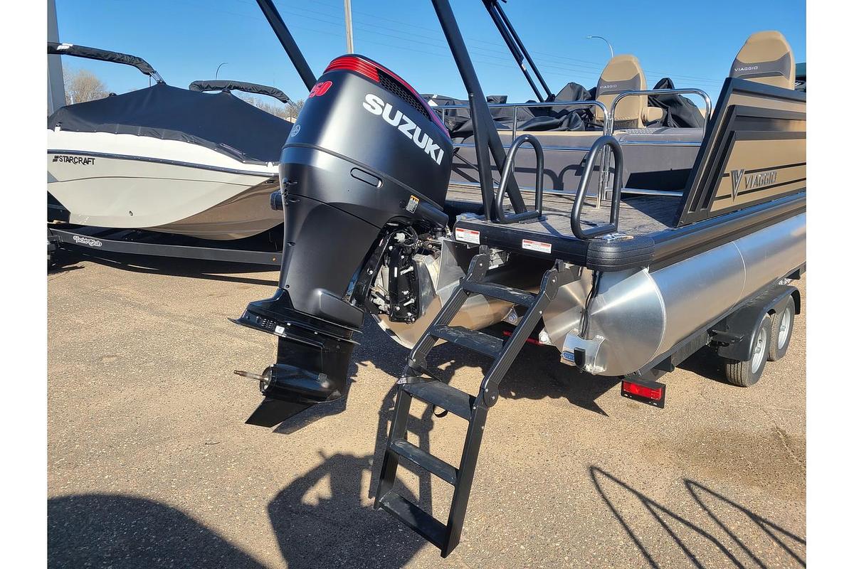 2024 Viaggio Lago Z 24S Tritoon With A 200HP Suzuki Motor & Yacht Club Trailer