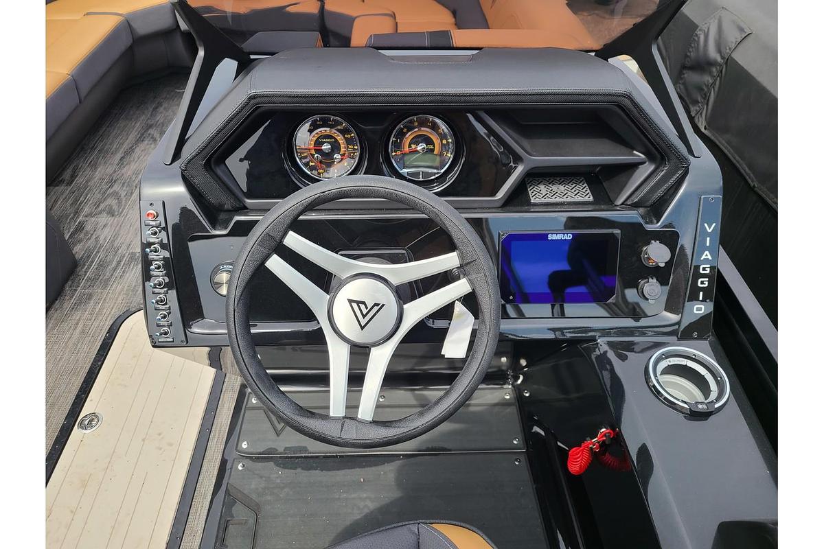 2025 Viaggio Lago Z24U Tritoon With A 200HP Suzuki Motor & Yacht Club Trailer