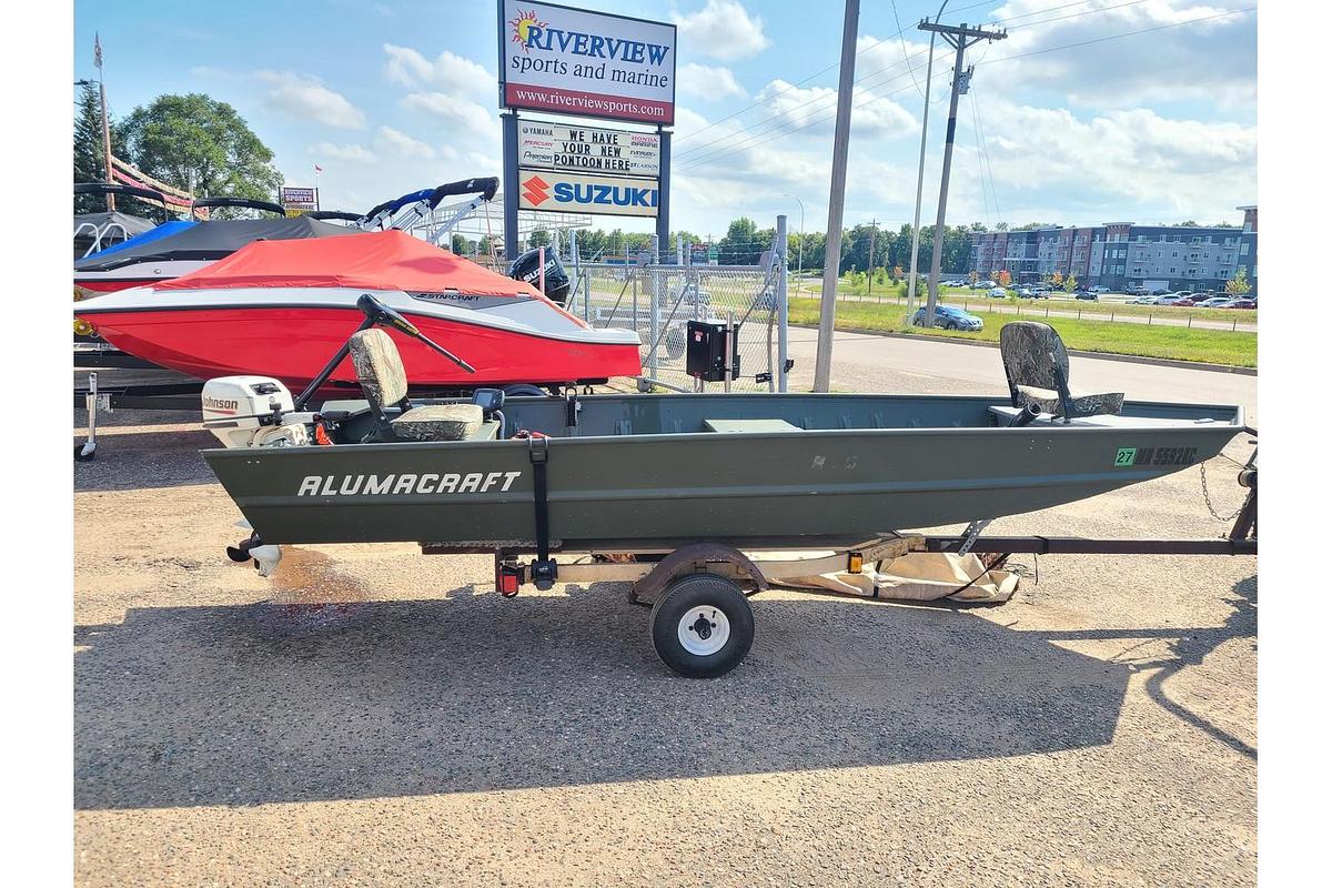 Used 2005 Alumacraft MV1648 W/ Jon Boat W/ 15HP Johnson Motor & Trailer