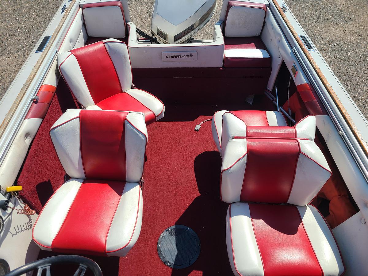 Used 1990 Crestliner 1600 W/ A 90HP Johnson Motor & Trailer