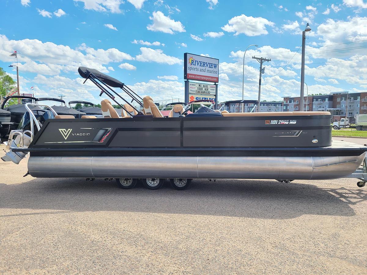 Used 2021 Viaggio Diamante D26Q Tritoon With A 250HP Mercury Verado