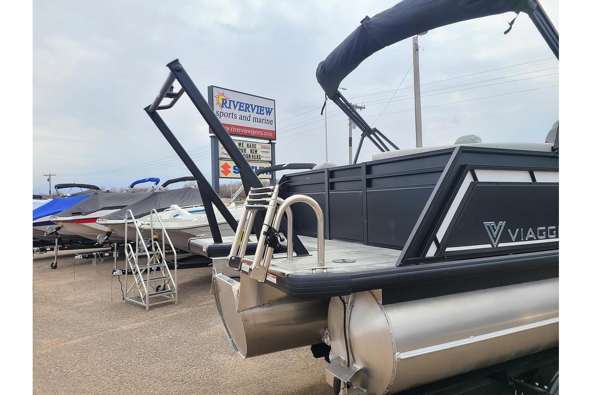 2025 Viaggio Lago X22U Tritoon With A 150HP Suzuki Motor & Yacht Club Trailer