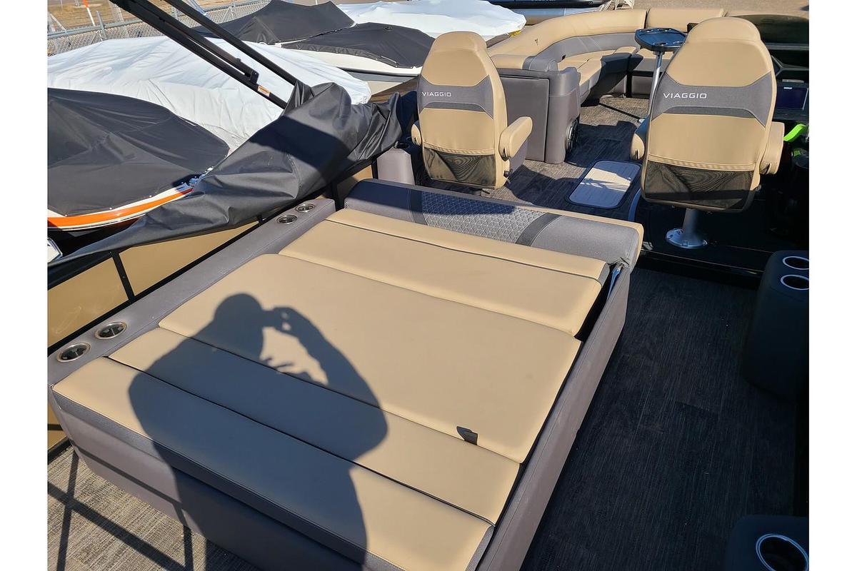 2024 Viaggio Lago Z 24S Tritoon With A 200HP Suzuki Motor & Yacht Club Trailer