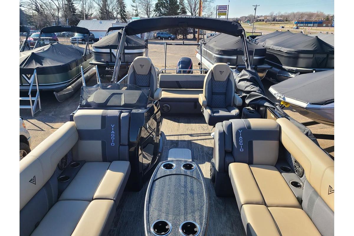2024 Viaggio Lago Z 24S Tritoon With A 200HP Suzuki Motor & Yacht Club Trailer