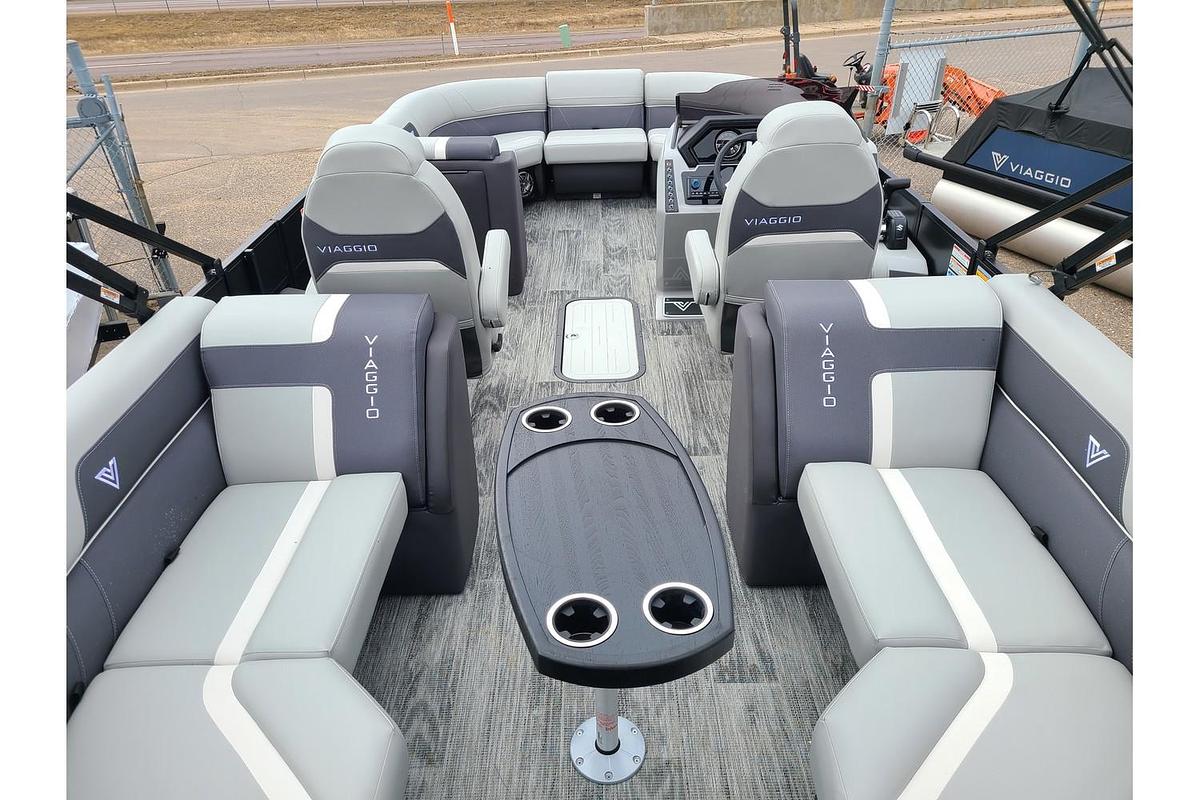 2025 Viaggio Lago X22U Tritoon With A 150HP Suzuki Motor & Yacht Club Trailer