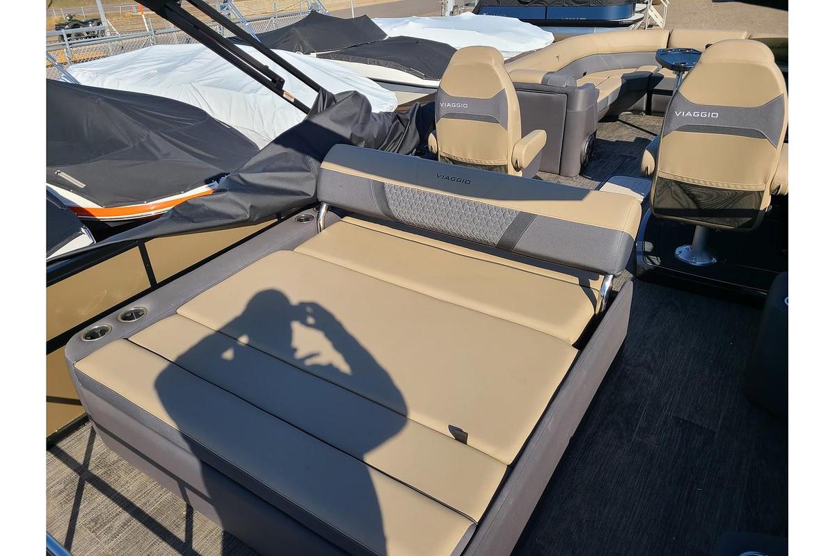 2024 Viaggio Lago Z 24S Tritoon With A 200HP Suzuki Motor & Yacht Club Trailer