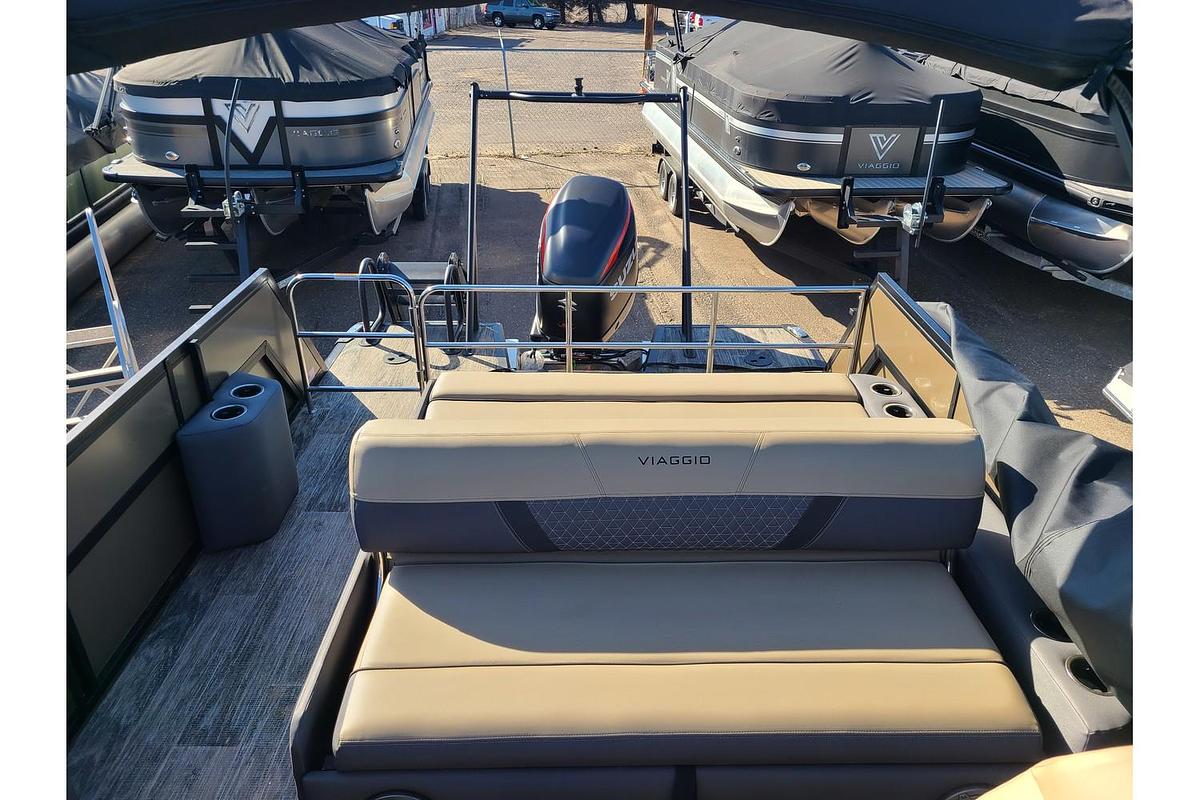 2024 Viaggio Lago Z 24S Tritoon With A 200HP Suzuki Motor & Yacht Club Trailer