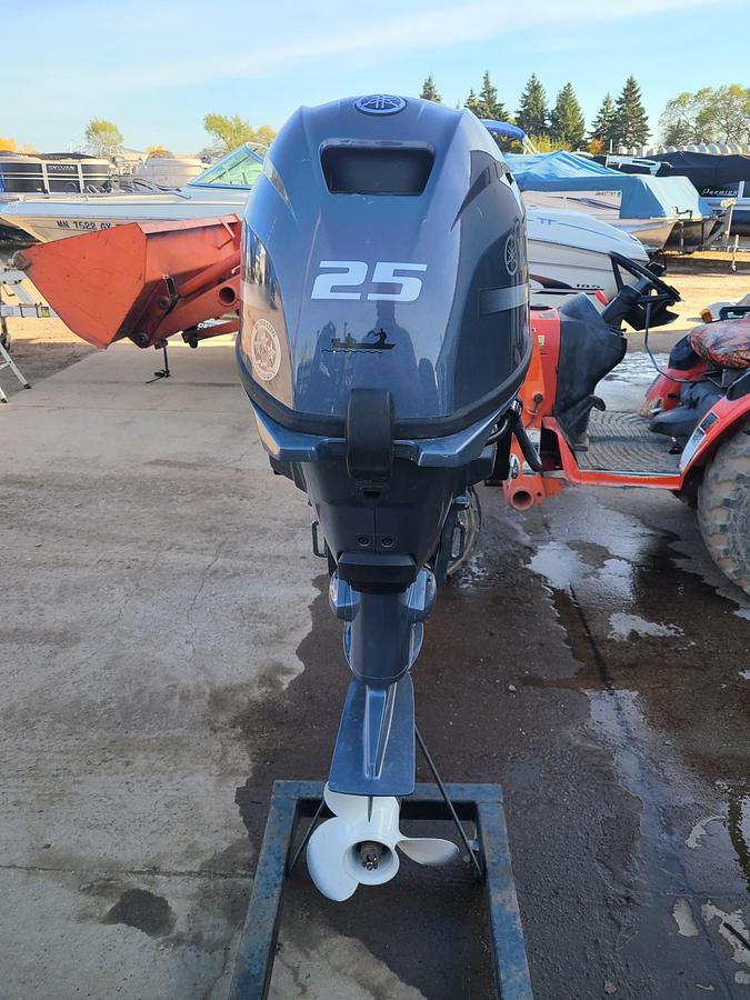 Used 2024 Yamaha 25HP Short Shaft Tiller