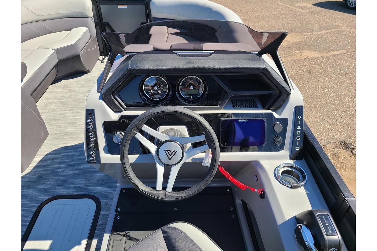 2025 Viaggio Lago Z22Q Tritoon W/ 150HP Suzuki Motor & Yacht Club Deluxe Bunk Trailer